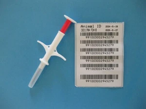 15 Tierchip Tiertransponder 1,4x8 mm RFID Mikrochip f. Hunde Katzen steril 2030 - Bild 1 von 4