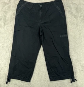 LIZWEar Hose Damen 8 Hosen schwarz cropped Cargohose Ripstop Mid Rise 34 W 20 L - Bild 1 von 11