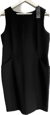 M&Co Black Sleeveless Shift Dress with Pockets UK 16 Smart Occasion Versatile - Image 1 of 4