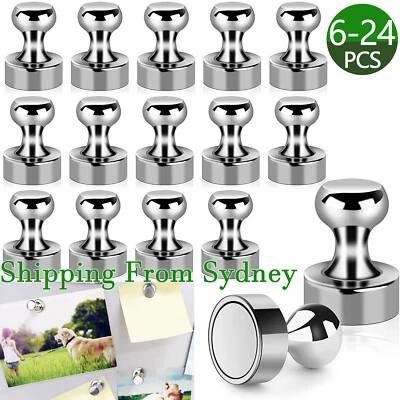 12/24pcs Strong Fridge Magnets Neodymium Magnetic Crafts Whiteboard Push Pins AU - image 1 of 4
