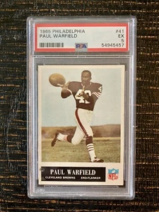 1965 Philadelphia # 41 Paul Warfield Rookie PSA 5 EX Centered - Picture 1 of 3