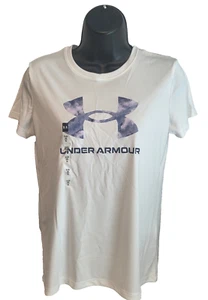 Under Armour Girls Loose Short Sleeve Athletic Shirt Size YG Youth Large White - Picture 1 of 4