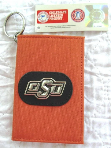 NEW - OKLAHOMA STATE UNIVERSITY (OSU) WALLET WITH KEY RING Cover