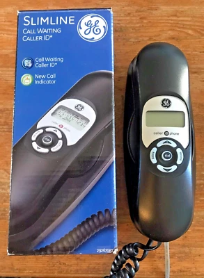 GE Slimline Telephone Corded Caller ID Home Phone Call Waiting w/ Box - Image 1 of 4