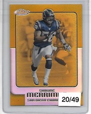 2006 Finest Gold Refractors #77 Shawne Merriman 20/49