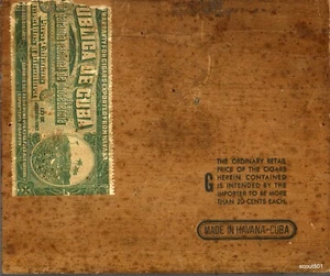 Antigua caja de cigarros cola de milano 1912 Manuel García Alonso orden La Habana Cuba - Imagen 1 de 13