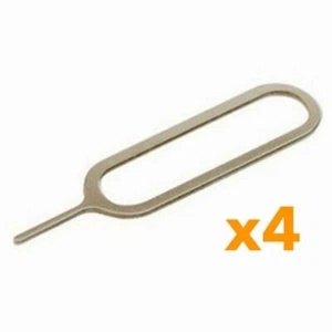 🔥 4x SIM CARD EJECT EJECTOR PIN REMOVAL OPEN TOOL KEY APPLE IPHONE IPAD SAMSUNG - Picture 1 of 3