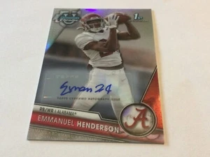 2023 Bowman Chrome U Emmanuel Henderson Auto /499 Alabama Crimson Tide - Picture 1 of 3