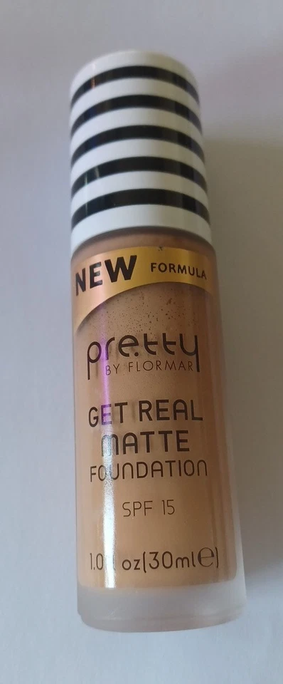 Pre.tty BY FLORMAR GET REAL MATTE FOUNDATION. SPF 15. 08 Medium Beige.  - Bild 1 von 2