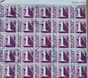 Fee To Pay Mini Stamp Sheet - Picture 1 of 1