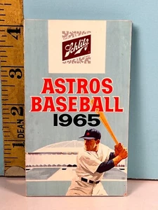 🔥 1965 Houston Astros Baseball Schedule KPRC 950 Radio Station & Schlitz Beer🔥 - Picture 1 of 3