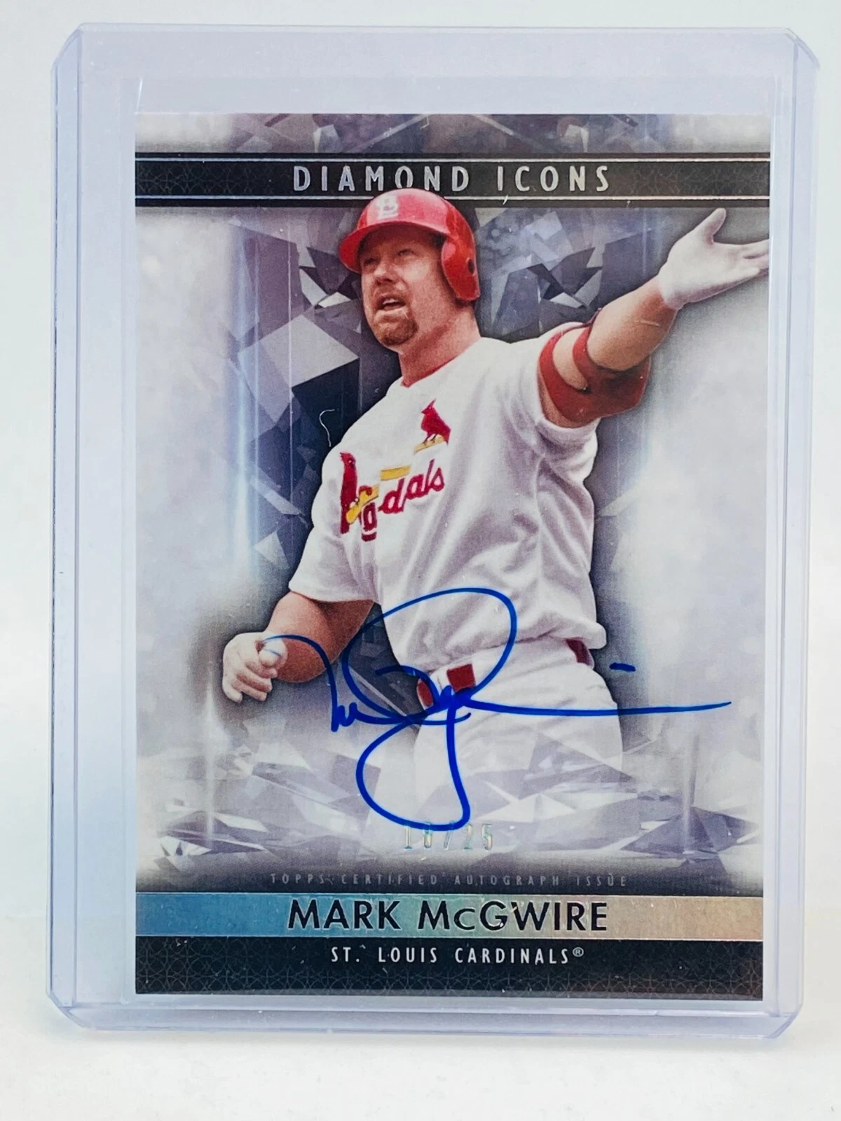 2019 Topps Diamond Icons Mark McGwire on Card Auto #18/25