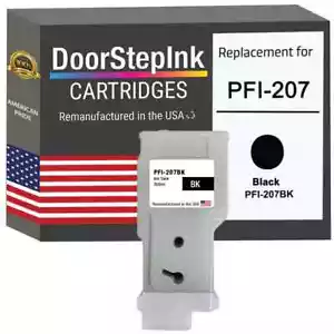 Cartuchos de tinta compatibles DoorStepInk para Canon PFI-207 negro 300 ml-EE. UU. - Imagen 1 de 6