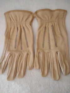 Unisex Cow Hid Tan Sears small gloves 8-8 1/2 - Picture 1 of 2