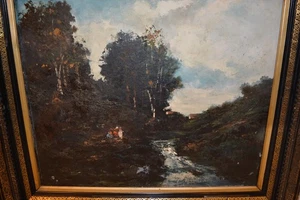 ELEGANTES ÖLGEMÄLDE AUF LEINWAND EPOCHE ENDE 800 FRANZÖSISCH - Bild 1 von 17