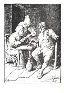 Singing Couples & Violin A van Ostade Music Dept Hague Postcard - Picture 1 of 2