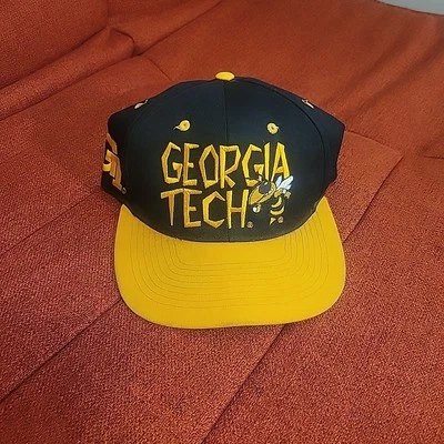 Georgia Tech Yellow Jackets Headmaster Vintage 90's Snapback Cap Atlanta  - Image 1 of 4
