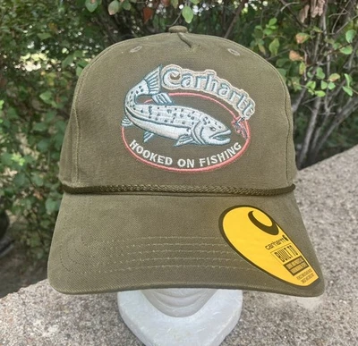 Carhartt Canvas Fishing Hat Strapback Trucker  RARE NEW 2026 MANUFACTURER SAMPLE - Image 1 of 4