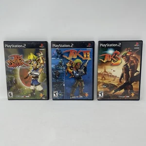 Lote Jak & Daxter Precursor Legacy, Jak 2 y 3 PlayStation 2 PS2 CIB Etiqueta Negra - Imagen 1 de 23