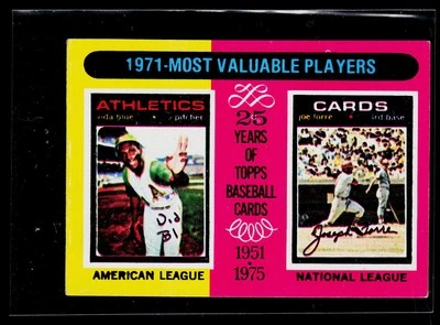 Topps Mini Set-Break #209 1971 MVPs (Vida Blue / Joe Torre), EX, (HUCK'S) Foto 1 de 2