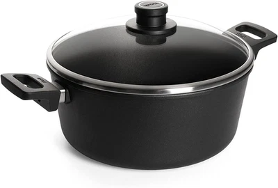 128ILL - Casseruola Induction Line Con 2 Manici E Coperchio in Vetro Infrangibil - Immagine 1 di 4