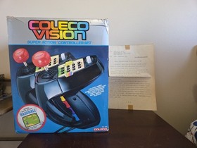 Vtg Colecovision Super Action Controllers Set Baseball CIB NEVER USED W/ EXTRA!!