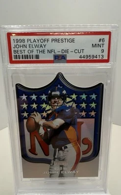 1998 Playoff Prestige #6 John Elway PSA 9 Best of the NFL POP 1 Broncos Rare! - Image 1 of 3