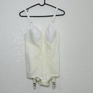 Vintage Promise Poirette Girdle BodyShaper Size 40 Shapeware Garters 566B White - Imagen 1 de 19