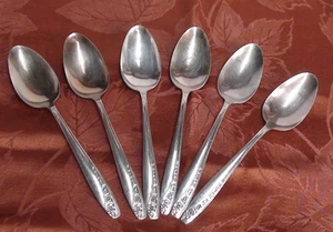 Wm Rogers STARLIGHT ROSE 6Pc.  Tablespoon set Reinforced Plate Silverware IS - Picture 1 of 4