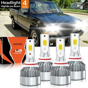 For Chevrolet C3500 1988-2000 4x LED Headlight Bulbs High Low Beam Combo Kit - Picture 1 of 11