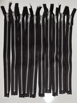 TALON EE. UU. CREMALLERA MARRÓN #9 ALUMINIO 20 PULGADAS EXTREMO CERRADO VINTAGE LOTE 10EA Foto 1 de 4