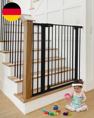 COMOMY Türschutzgitter Extra Hoch, 75-103Cm Treppenschutzgitter Ohne Bohren, Tür