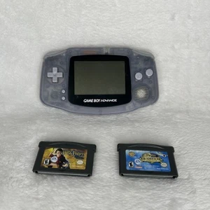 Nintendo Gameboy Advance Handheld Console Clear Glacier with Harry Potter Games - Picture 1 of 12