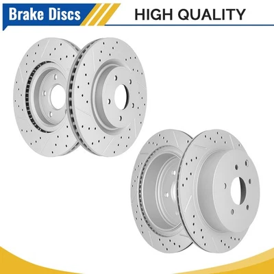 Передний и задний перфорированный тормозной ротор для Nissan Murano Pathfinder Infiniti QX60 JX35 - Изображение 1 из 4