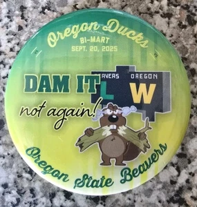 20. September 2025 Oregon Ducks / Oregon St. Beavers College Football Knopf 2,5 Zoll - Bild 1 von 2