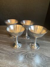 Set of 4 Vintage Salem Silverplate Silver Plated Wine Goblets Chalices Portugal
