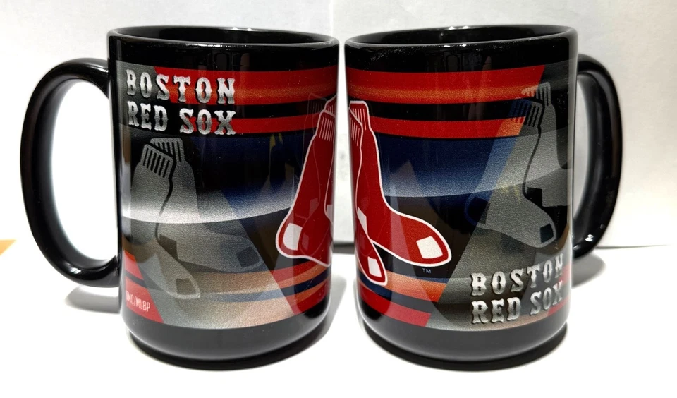 CANECA DE CAFÉ PRETA BOSTON RED SOX MLB 15 OZ ESTAMPA ALL AROUND FRETE GRÁTIS - Imagem 1 de 1