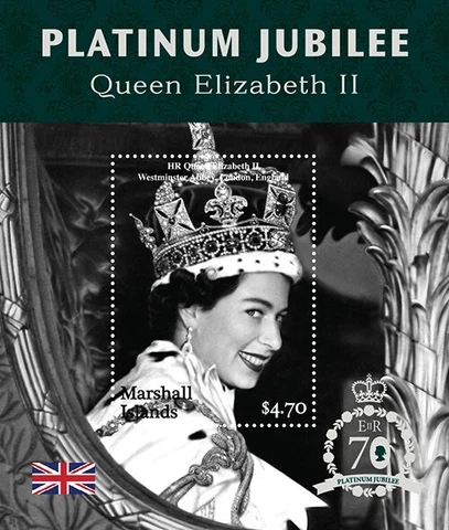 Marshall Islands 2022 - Queen Elizabeth II, Platinum Jubilee - S/S - MNH Cover
