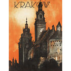 Krakau Polen Well Kathedrale Reisen Tourismus Vintage Werbung XL Leinwanddruck