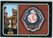 STAR WARS THE FORCE AWAKENS CHROME SHIMMER PATCH INSERT CARD P-20 REY 148/199