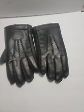 Vtg Gates Brown Soft Faux Leather Gloves 100%  Cotton Fourchettes  Lining Large