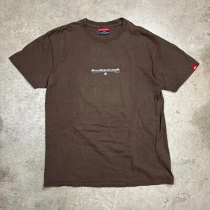 Vintage Y2K Quiksilver T Shirt Large short sleeve Brown Skate - Picture 1 of 7