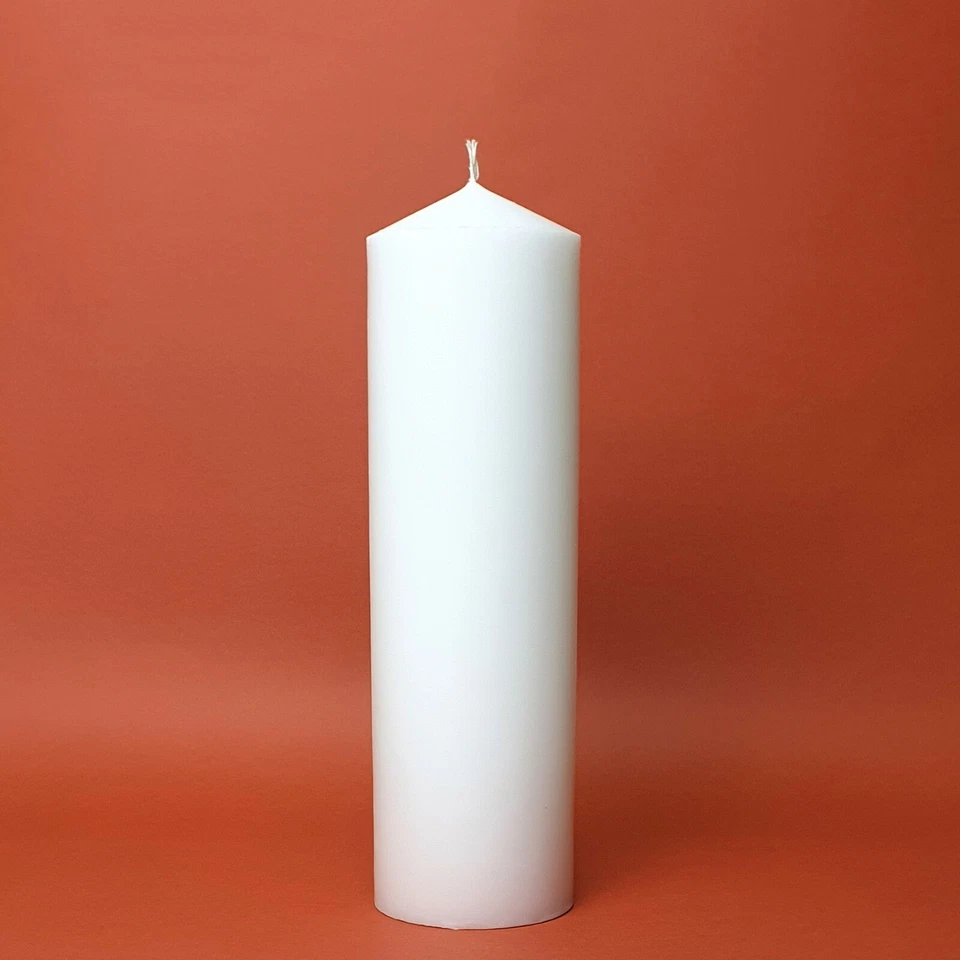 7.5cm x 25cm / 3" x 10" White Pillar Candle Wax Candle Church Candle -AUST MADE - image 1 of 2