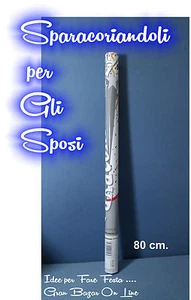 SPOSI SPARACORIANDOLI BIANCO da 80 cm.1 Pz. MATRIMONIO NOZZE FESTA PARTY AUGURI - Foto 1 di 1