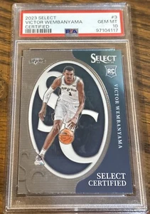 2023 Victor Wembanyama Panini Select Rookie Card RC GRADED GEM 10! TOP!! - Bild 1 von 3