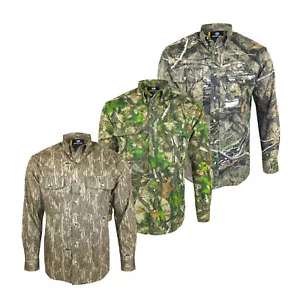 Mens Mossy Oak Outdoors Hunt Gear Stonewell Hunting Fishing Work Twill Shirt 99 - Picture 1 of 31