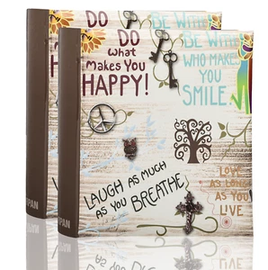 Slip-in Photo Album 6x4" /15x10 cm Holds 200 Photos with Memo Writing -Pack of 2 - Picture 1 of 120