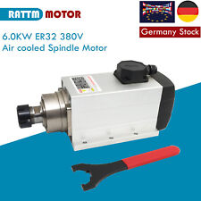 【EU】6.0kw ER32 Air Cooled Spindle motor with Flange 18000rpm Runout-off 0.01mm
