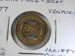 TOKEN DE TRÁNSITO CALIFERIA ÁREA DE LA COSTA SUR TOKEN DE TRÁNSITO SCAT ONE WAY AC #955-BA - Imagen 1 de 4