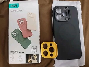ESR Silicone Cloud Series Case, MagSafe, iPhone 16 Pro Black - Picture 1 of 5